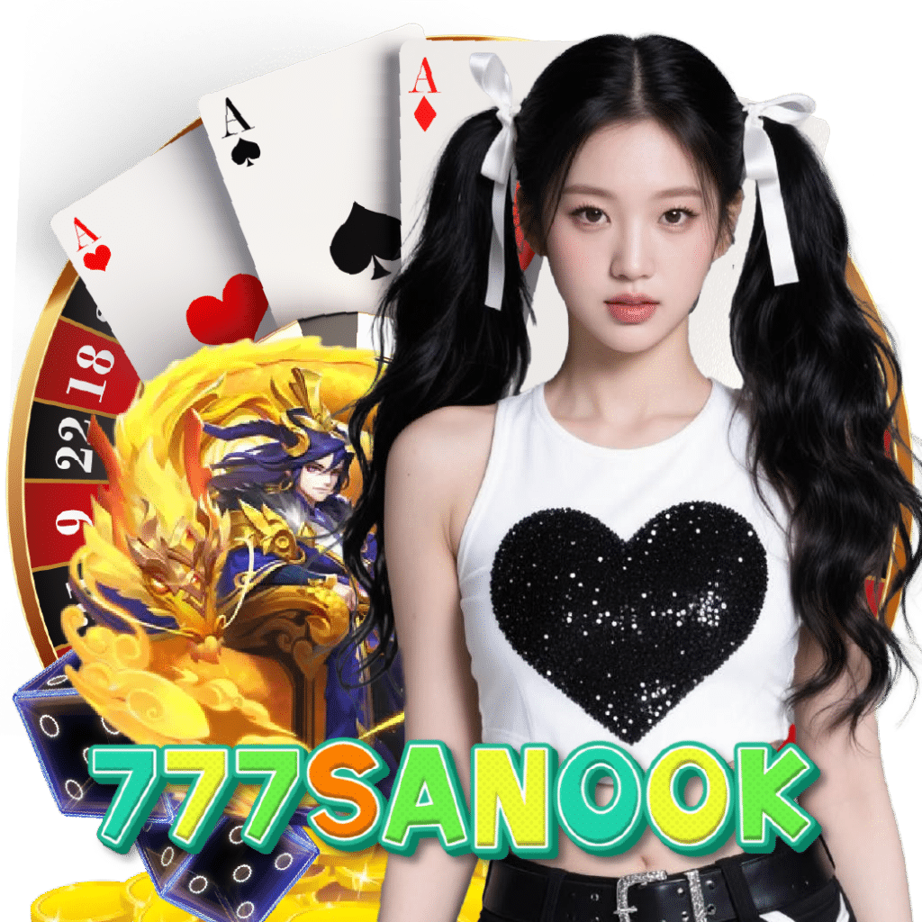 Girl with cards and casino elements